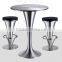 Stailess steel cafe table chair set