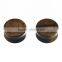 6 Pairs Yellow Tiger Eye stone Flesh Tunnel Plug avaible in Various Gauges