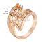 Sparkling Fashion Women Inlay Zircon White Gold Plated Ring for Party