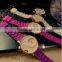 Double dial case silicone bling diamond watch woman