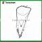 Fashion metal multi-layer chain necklace with tassels and rhinestones