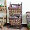 Two tiers Hanging Storage Baskets/wood Shelf/magazine Rack