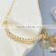 Long curved bar necklace delicate gold tube necklace dainty layered gold filled jewelry
