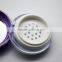 Purple color loose powder jar with mirror