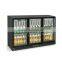 Bar equipment manufacturer fan cooling upright three door glass display beer coolers/drink refrigerator/beer cooler