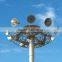manual and electric high mast steel octagonal pole