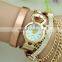 cheap prices top fashion elegance PU leather band watches for girls cheap watch