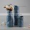 BSCI SEDEX Audit Popular Blue Ceramic Flower Vase for Home Decoration