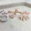 Gold Silver Plated Brass Cubic Zirconia Casting Pave Setting Fashion Jewelry