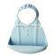 Lovely Green Colour PBA Free Silicone Baby Bibs