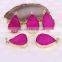 Mix Color Water Drop Agate Quartz Stone Druzy Pendant Gold Plated Charm Stone Pendants