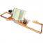 DT003/Bathtub Caddy Tray with Extending Sides - Bamboo Wood - Reading Rack Kindle/Book Holder - iPad / iPhone Holder