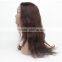 NATURAL smooth braizilian hair swiss lace front wigs with division parting tangle free soft wave lace wig human hair