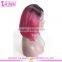 Gorgeous Straight Two Tone Wigs Burgundy Short Bob Ombre Lace Front Wig With Baby Hair