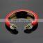 2016 Fashionable stainless steel gold plated snake bangle jewelry europe brand leather bracelet