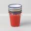 Hot selling products of Enamelware Short Tumbler Cups 10oz camping Enamel Cups Tumbler Mugs With Rolled Rim