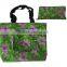 PP handles floral print polyester foldable beach bag wholesale