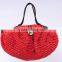 Celebrity Coconut Button Straw Crochet Bucket Tote Bags (LCHHB113)