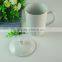 Stocked 400ml White Ceramic Coffee Mug With Cover/cup 14OZ Porcelain Drinking Mugs for Promotion
