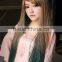 Hot Selling New Fashion Womens Anime Long Blonde Wavy Curly Wig Hair Cosplay wig