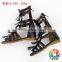Summer Beach Fancy Leather Fringe Black Flat Heel Kids Girls Sandals