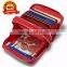 Women's Genuine Leather RFID Secure Spacious Cute Zipper Card Wallet Small Purse