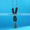 Irregular Beads Pendant Necklace Geomotric Bead Pendant Necklace Tassel Long Sweater Necklace