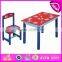 2015 New design cheap home work table study table,Cheap wooden toy table for children,High quality wooden study table W08G023