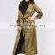 Fashion Duster Coat Long Ankle Length Belt Tie Open Front 3/4 Sleeve Satin Duster