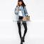 Denim jacket vintage women's lady jacket long sleeve jacket