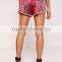 Custom Design Floral Print Hot Shorts Sports Waistband Printed Runner Shorts Multi