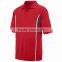 Mens Rival Polo Sport Shirt Customize Heat Sealed Label Rib-Knit Collar Sport Top 100% Polyester Wicking Pointelle Mesh Polo
