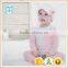 Baby Girls Appliqued Knitted Hats White, Infants&Toddlers Crocheted Hats