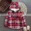 2017 Spring kids wear wholesale fashion baby plaid blouse