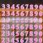 custom cheap adhesive sticker Alphabet / Number shape glitter sticker Children DIY sticker