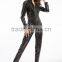 2016 Instyles PVC Catsuit Faux Leather Dress Spandex Vinyl Lingerie Bodysuit Jumpsuit