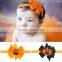 Halloween bow baby hair with pumpkin skull children's elastic head ring Party Halloween