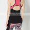 wholesale rose red and black womens gym wear gym apparel custom fitness wear