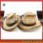 High quality women/men's summer woven straw cowboy hat Australia ranch hat with shapeable brim