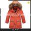 Children teenager winter hoodie down jackets with big real fur collar