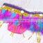 Aidocrystal Handmade girls night club sexy colorful feather dreamcatcher bra and underwear stage performance for women