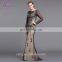 2017 new style long length beaded long sleeve evening dress 2017