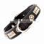 Designer leather dog training collar