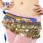 Y-2003 Egyptian velvet fabric gold coins belly dance hip scarf
