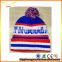 high quality jacquard weave knit beanies embroidery hat