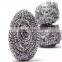 Stainless steel ball wool sponge scourer for household cleaning