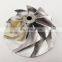 T04E reverse 59.00/80.00mm 9+0 BLADES Point milling Turbo aluminum 2618/milling/Billet compressor wheel