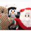 Amazon hot selling cute christmas pet rope plush squeaky toy small snowman penguin for dogs
