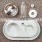 Auto Water Circular Pet Bowl Pet Feeder Double Bowls Cats Dogs Multi-use Neck Protection