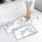 anti-slip kitchen floor mats custom runner with silver marble design